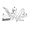 Мультитул LEATHERMAN SQUIRT ES4 BLACK 831243 в подарочной упаковке